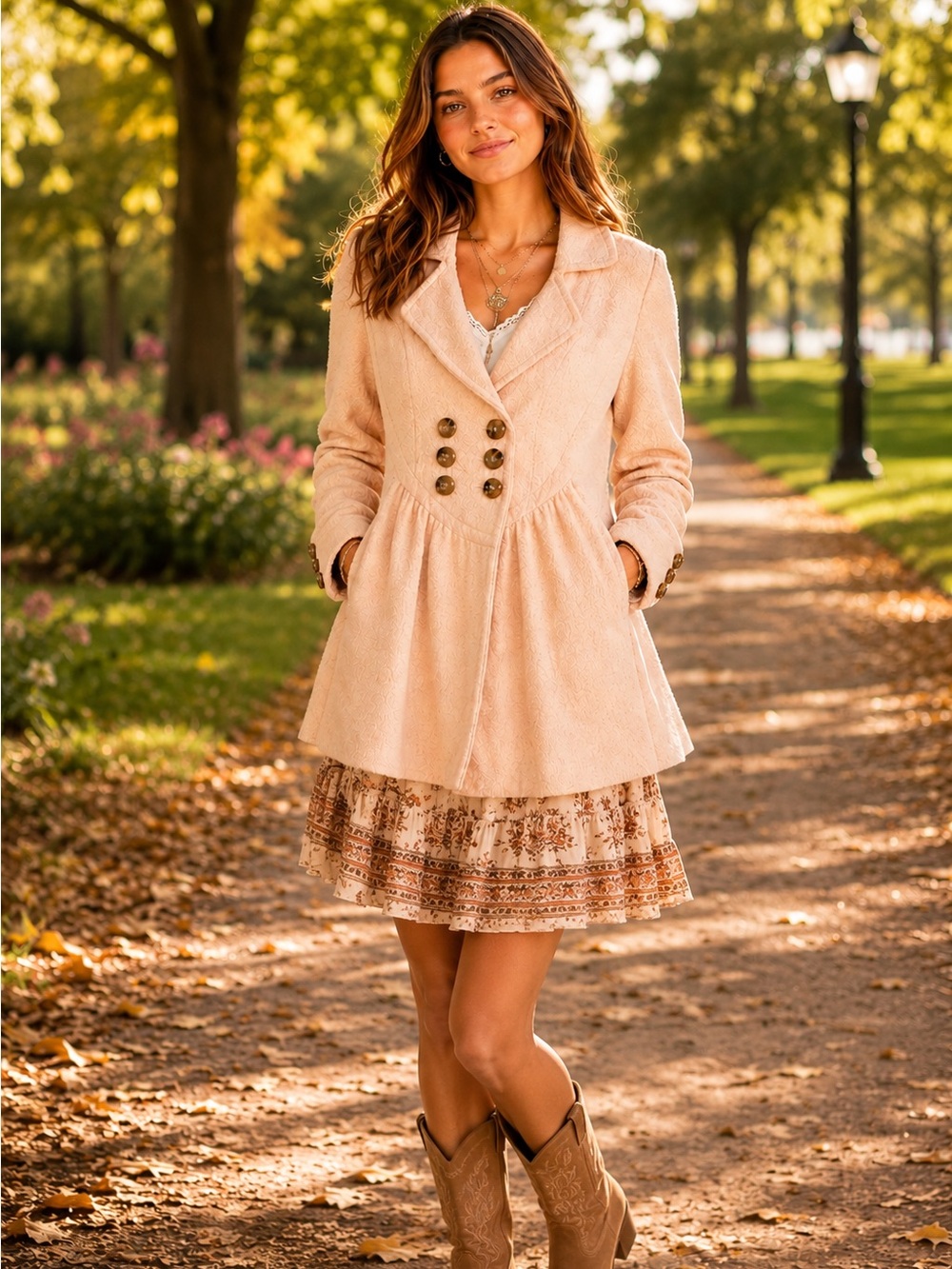 FREE PEOPLE Stylish Peach Wool Button Front Cozy Coat Size XS